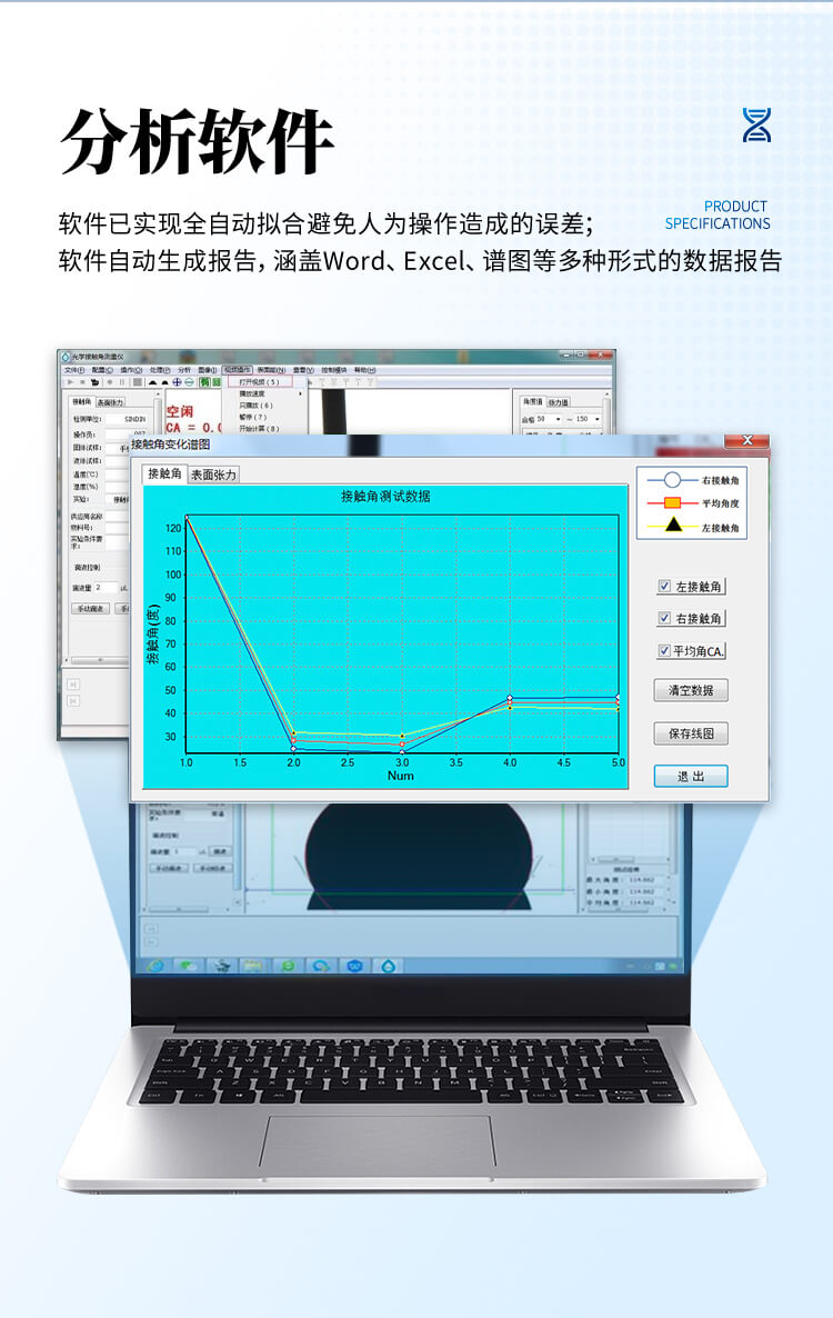 便攜式全自動接觸角測定儀
